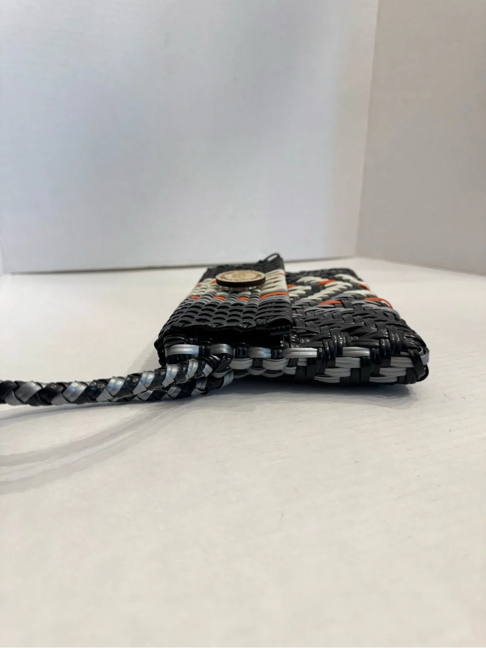 MARIA VICTORIA Handcrafted Artisan Made PVC Wristlet Clutch Bag Made in Mexico